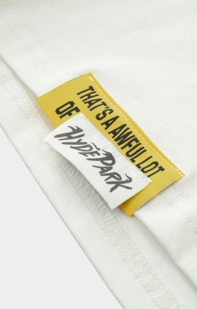 Oversized fit Hyde Park x ALOCS Stickered Up Graphic T Shirt.