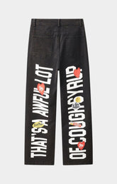 Hyde Park x ALOCS Workwear Mechanic Trouser Black back view.