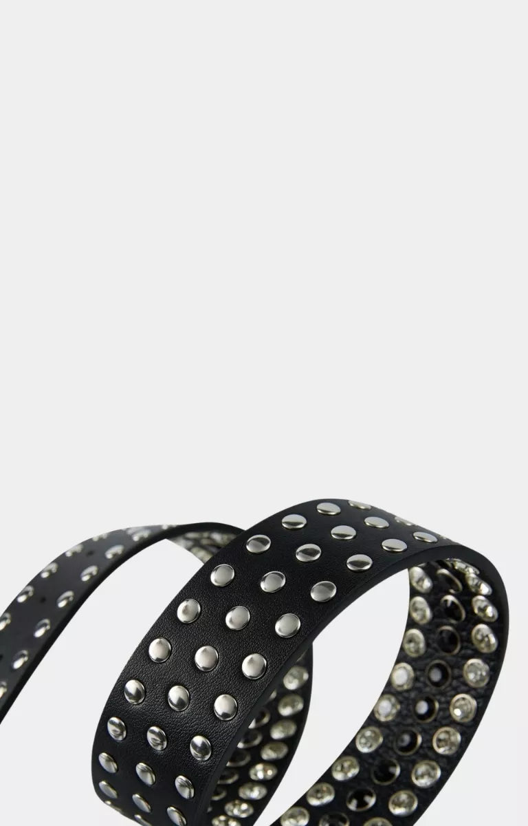 Hyde Park Black Studded Belt