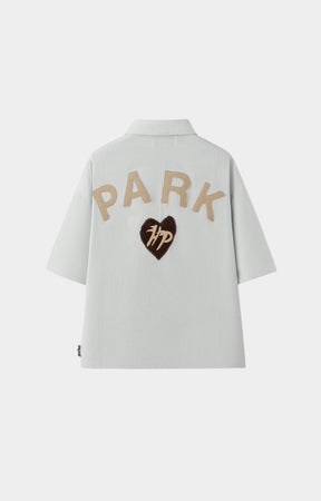 Back view of Hyde Park Casual Pin Stripe Shirt black & white