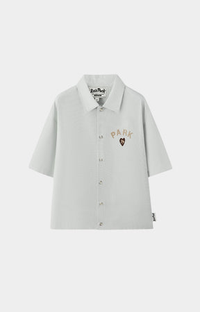 Hyde Park Casual Pin Stripe Shirt front view in black & white