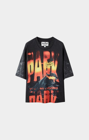 Hyde Park Catch Me If You Can Oversized T-Shirt in Black front view