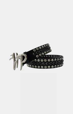 Hyde Park Black Studded Belt