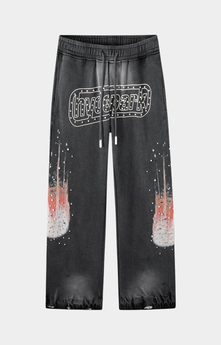 Hyde Park Divine Awakening — Throw Back Wide Leg Jogger — Black