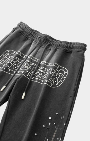 Hyde Park Divine Awakening — Throw Back Wide Leg Jogger — Black