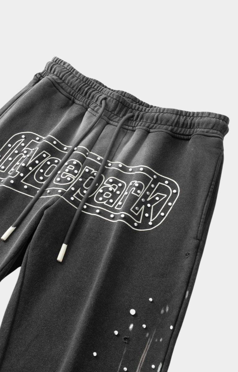 Hyde Park Divine Awakening — Throw Back Wide Leg Jogger — Black