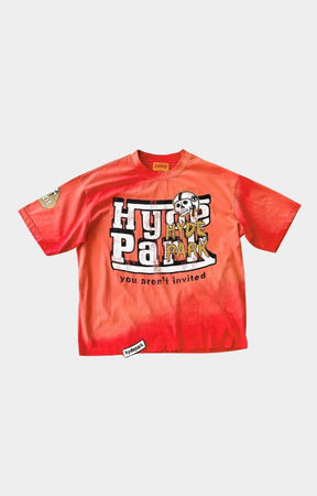 Flatlay of Hyde Park Ferrari Tee in bold red colorway.