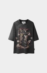 Hyde Park Get Off My Cloud Oversized T Shirt black front view.
