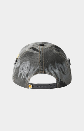 Back view Hyde Park Off This Cash Cap grey camo adjustable fit.