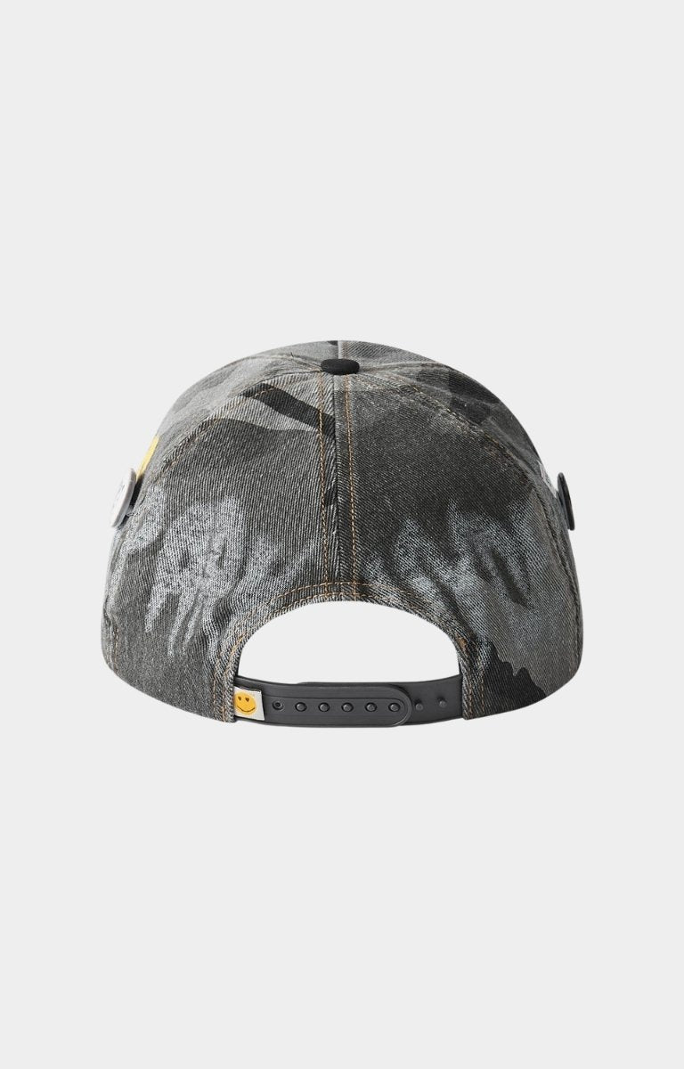 Back view Hyde Park Off This Cash Cap grey camo adjustable fit.