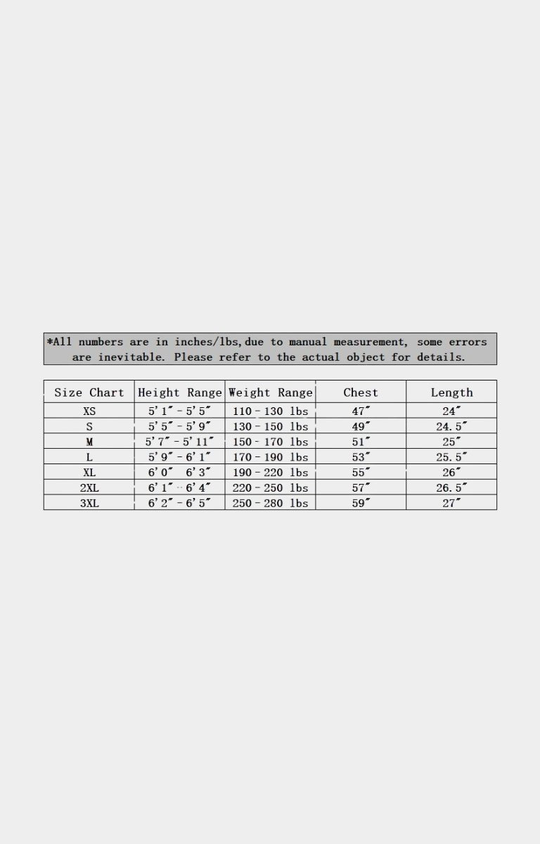 size chart for hyde park hoodies