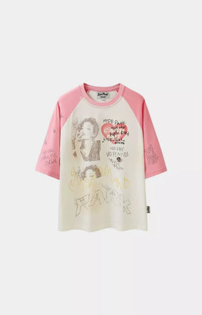 Hyde Park I Heart Cash Raglan T-Shirt Pink front graphic streetwear tee.