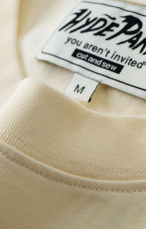 Close-up of a Hyde Park Premium Cotton Tee Crewneck Shirt