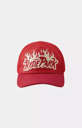 Hyde Park Nothing But Net Trucker Hat Red front view.