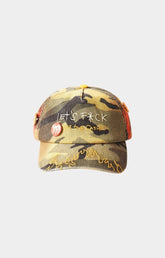 Hyde Park Off This Cash Cap green camo front view.