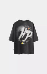 Hyde Park Over Spray Sticker Slap HP Black T-Shirt back view.