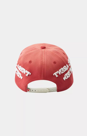 Back view of Hyde Park premium red streetwear cap.