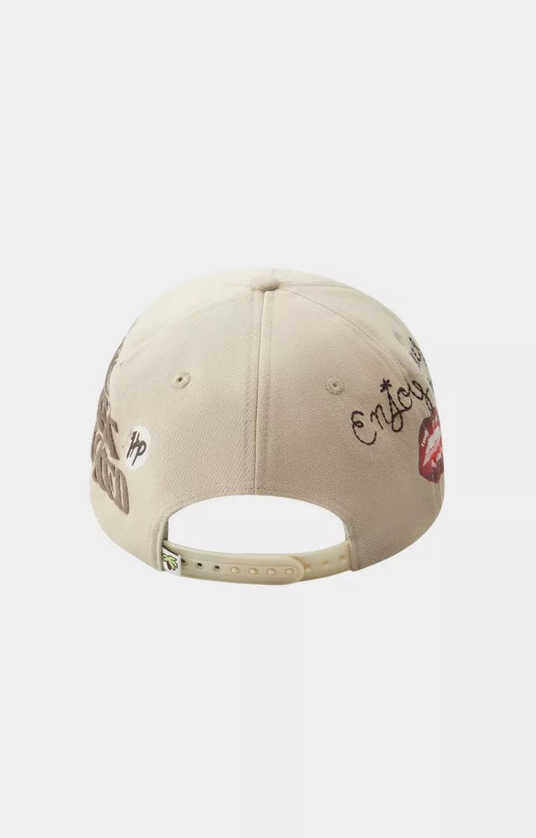 Back view of Hyde Park Luxury Resort light khaki fashion cap.