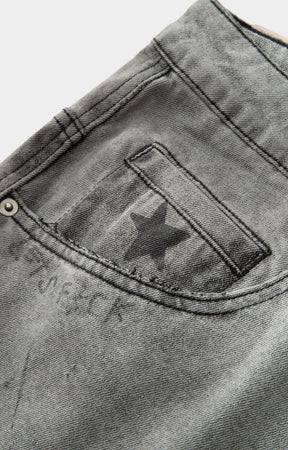 Close-up of Hyde Park denim shorts.