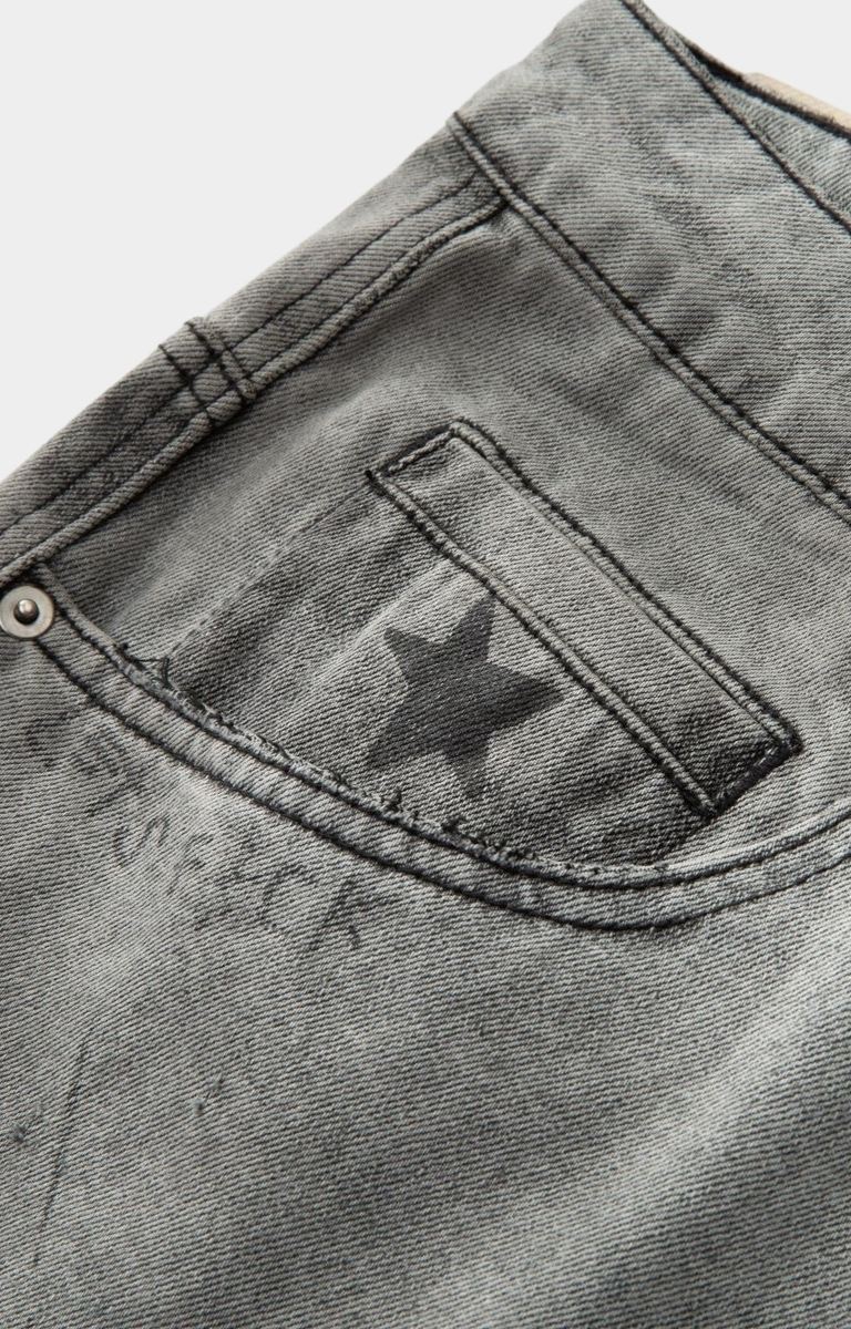 Close-up of Hyde Park denim shorts.
