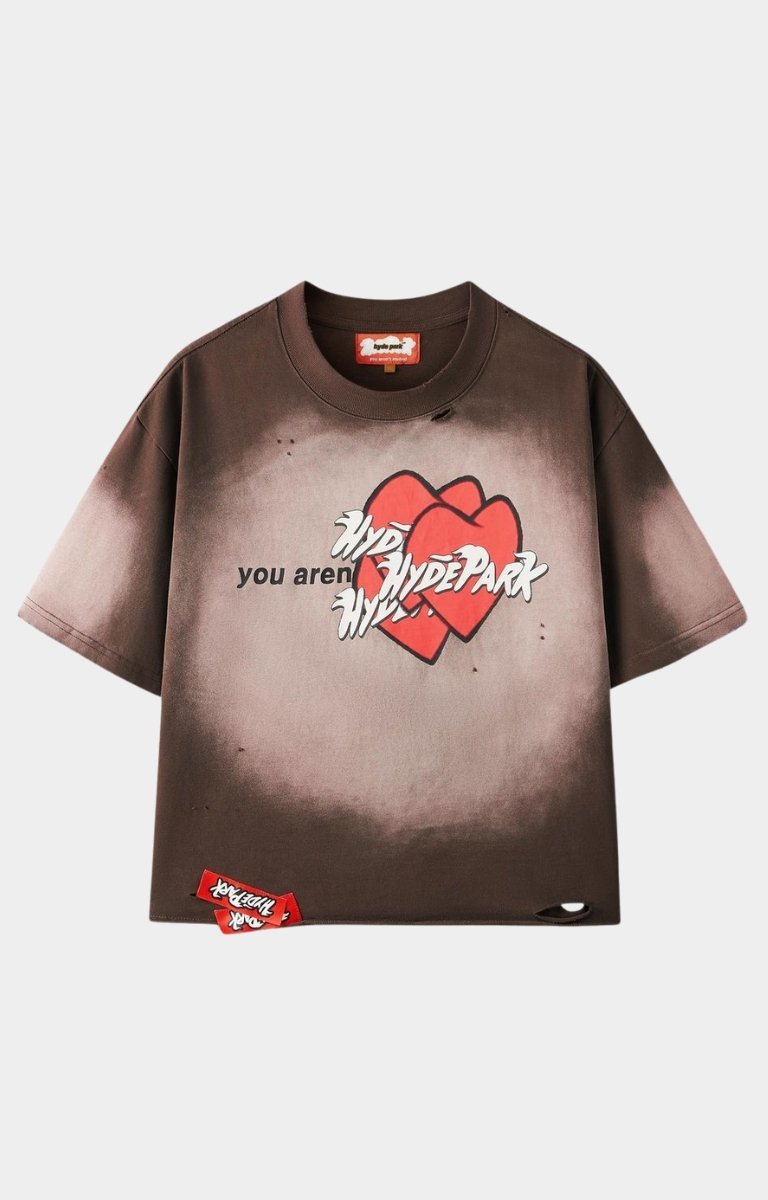 Hyde Park Show n Throw brown oversized t-shirt - front view