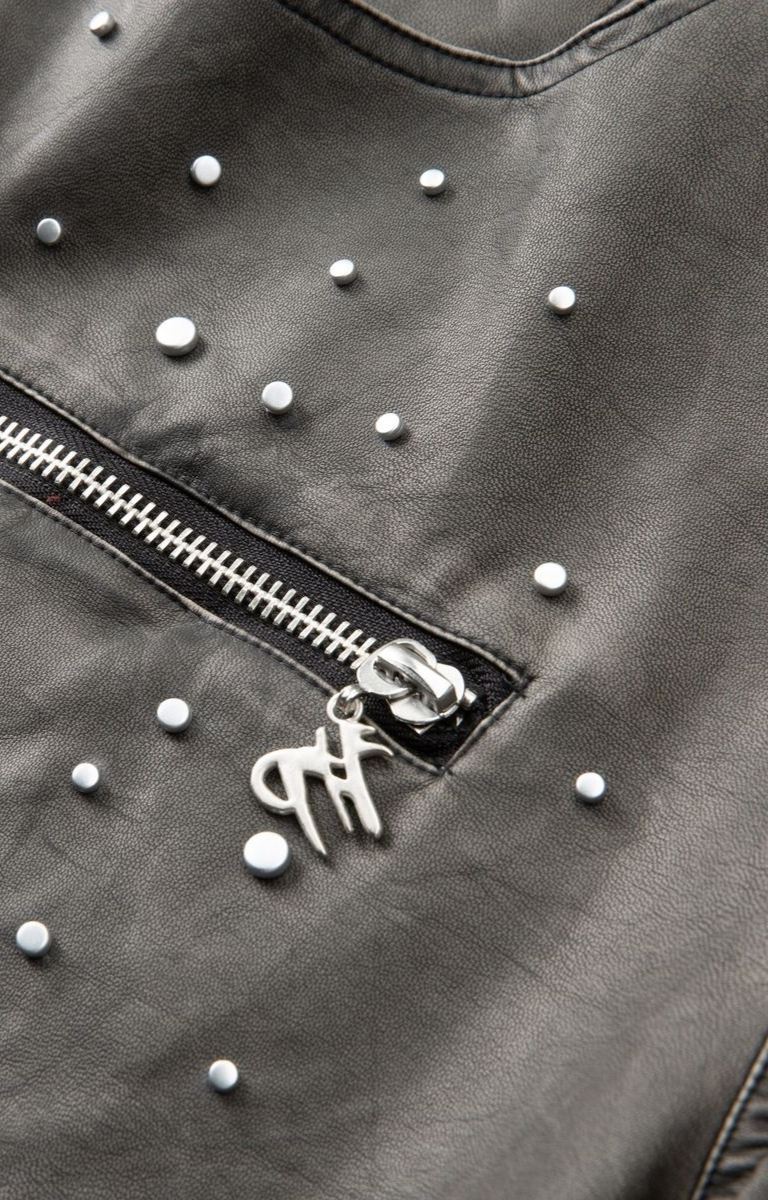 Hyde Park “Super Speed Racer” Studded Moto Shorts - Black