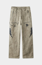 Hyde Park Super Speed Racer Moto Pant Sand front view