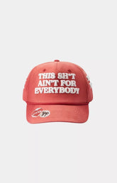 Hyde Park This Shit Ain't for Everybody red streetwear cap front view.