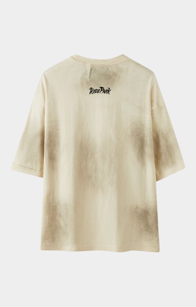 Hyde Park Go Speed Racer T-Shirt in Cream with Rhinestone Details - Back View