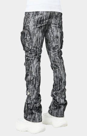 Guapi Iron Grey Cargo Denim V2 – Stacked Skinny Cargo Jeans