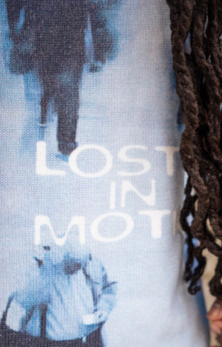 JETLYFE Lost in Motion Graphic Knit Sweater - Blue