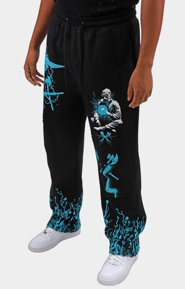 Juren Calm Within the Storm Sweat Pants white typography detail