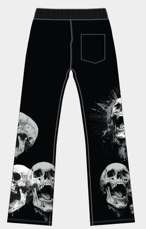 Majestik black tapestry pants back view