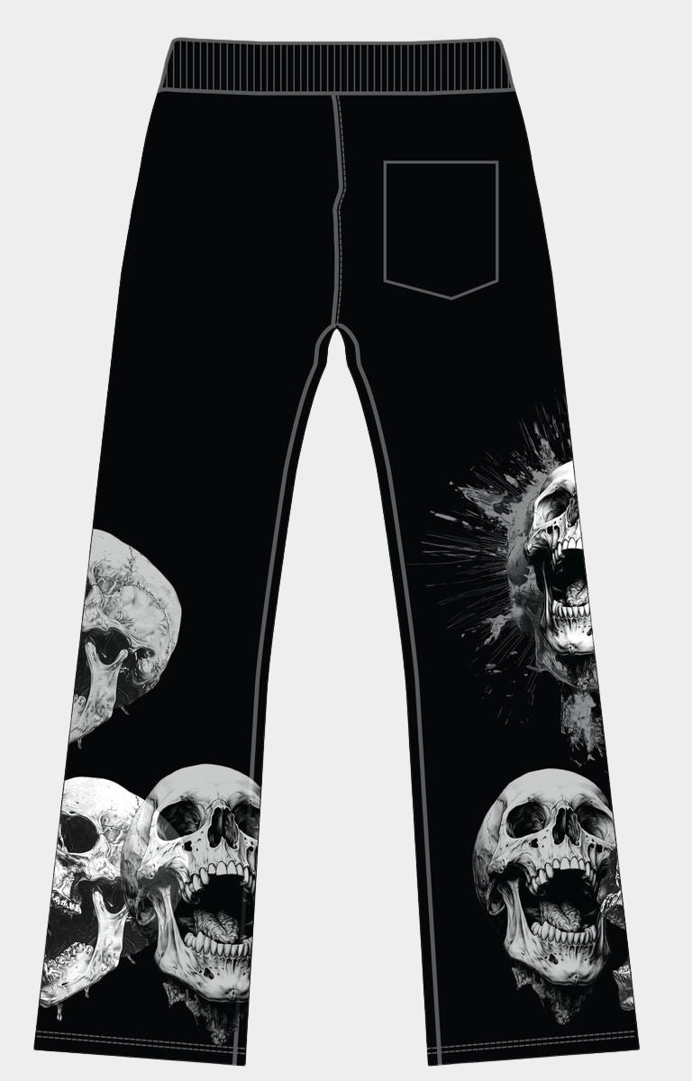 Majestik black tapestry pants back view