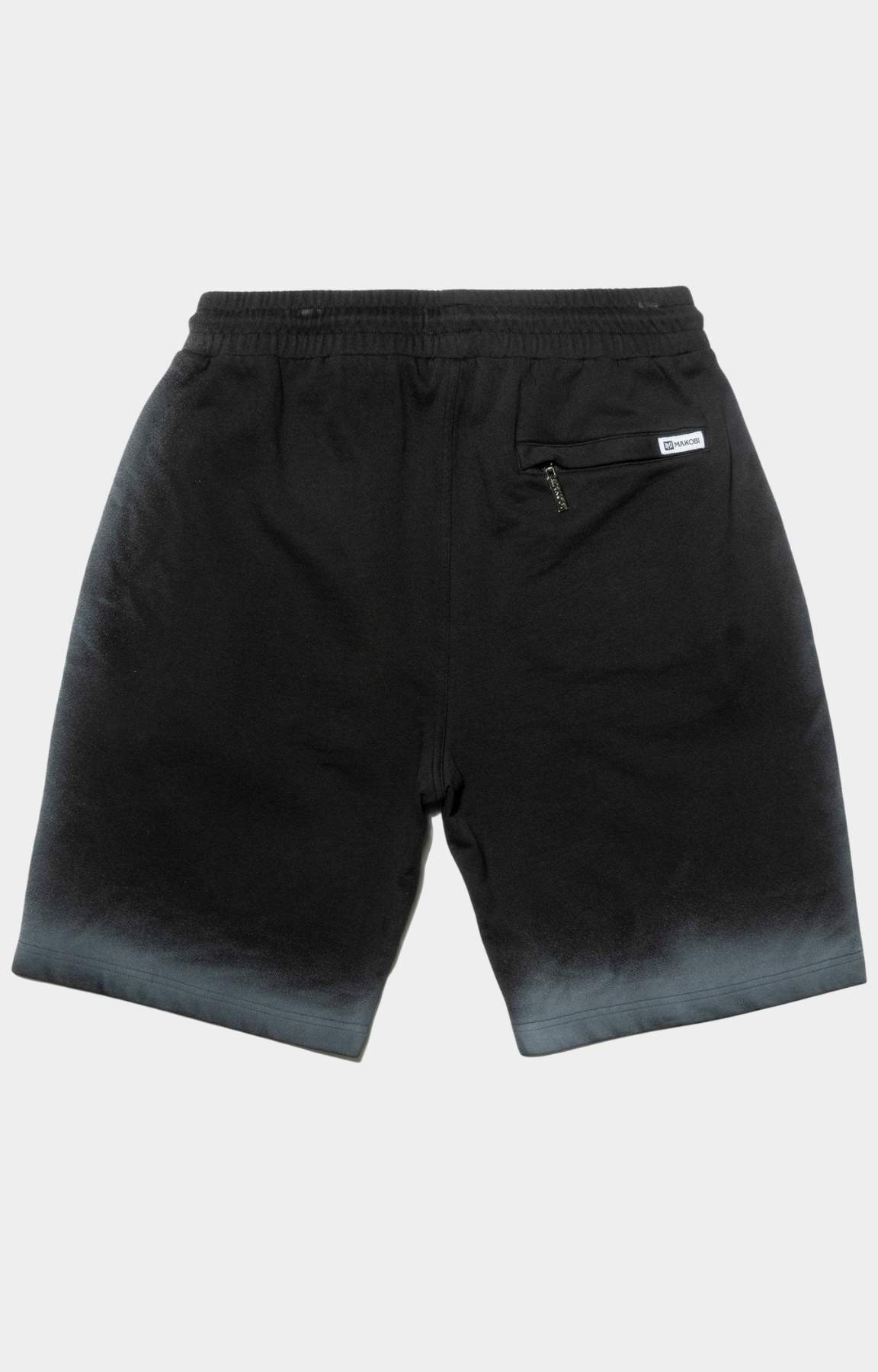 Back view of Makobi Amore Shorts in Black.