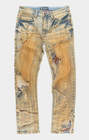 Front view of Makobi Ferdoni Jeans Dirt Wash – premium streetwear denim.
