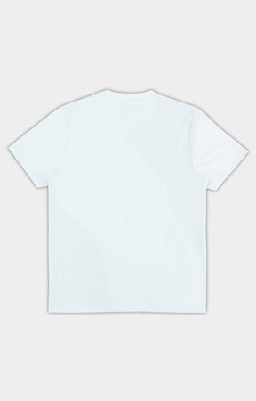 Back view of Makobi Ferdoni Tee White with relaxed fit design.