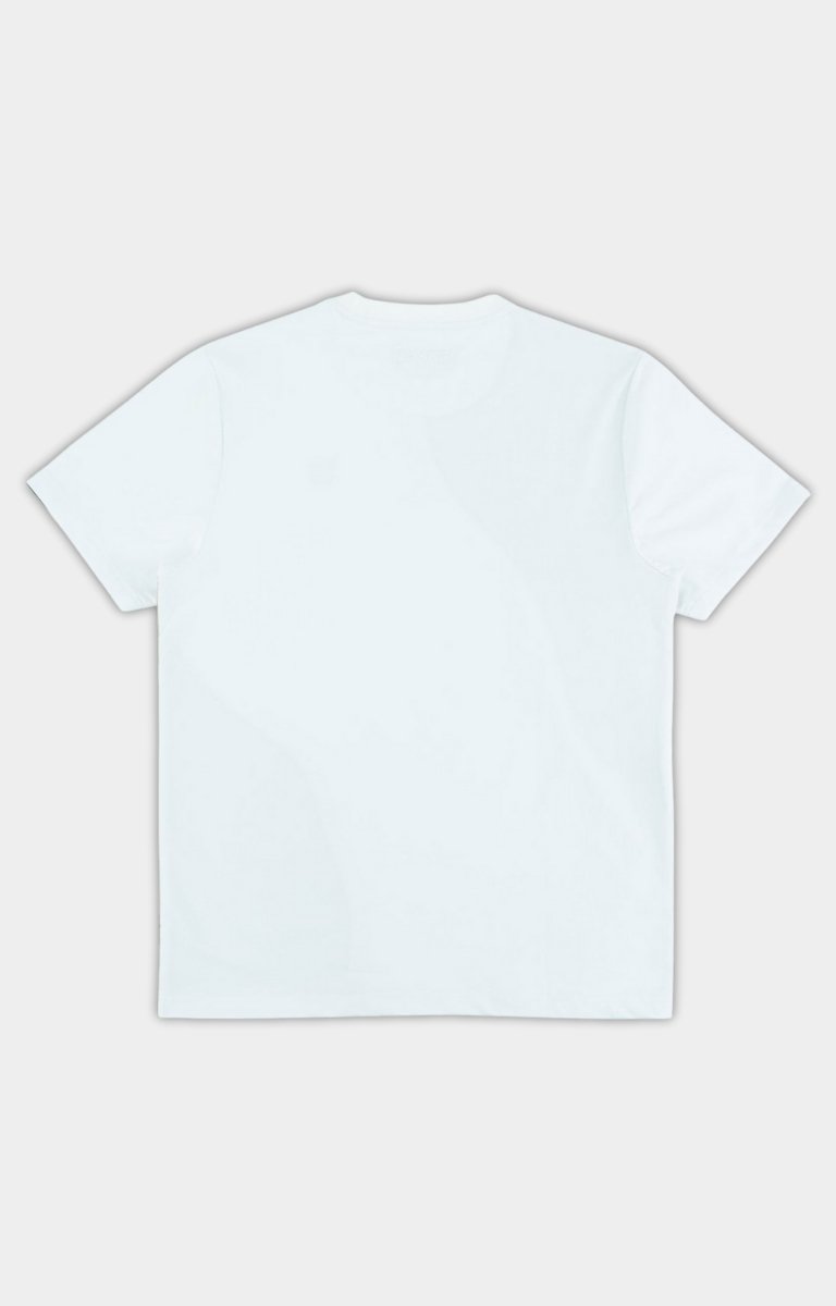 Back view of Makobi Ferdoni Tee White with relaxed fit design.