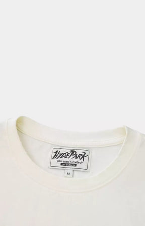 Oversized white streetwear t-shirt by Hyde Park