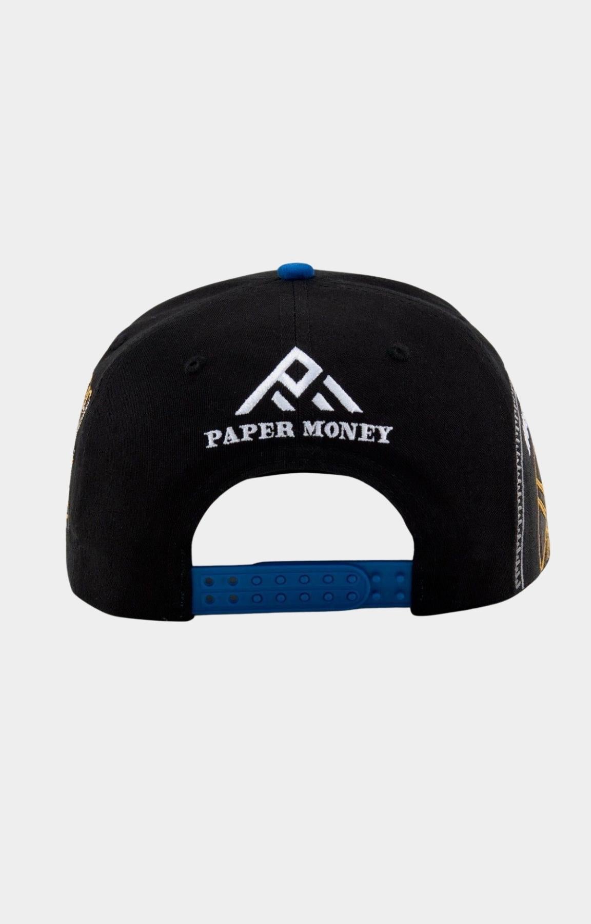 Detailed trophy embroidery on Paper Money Paper Racing 2 Hat.