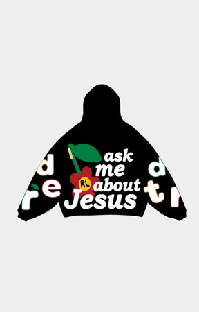 Oversized baggy sleeve fit on zip up hoodie.