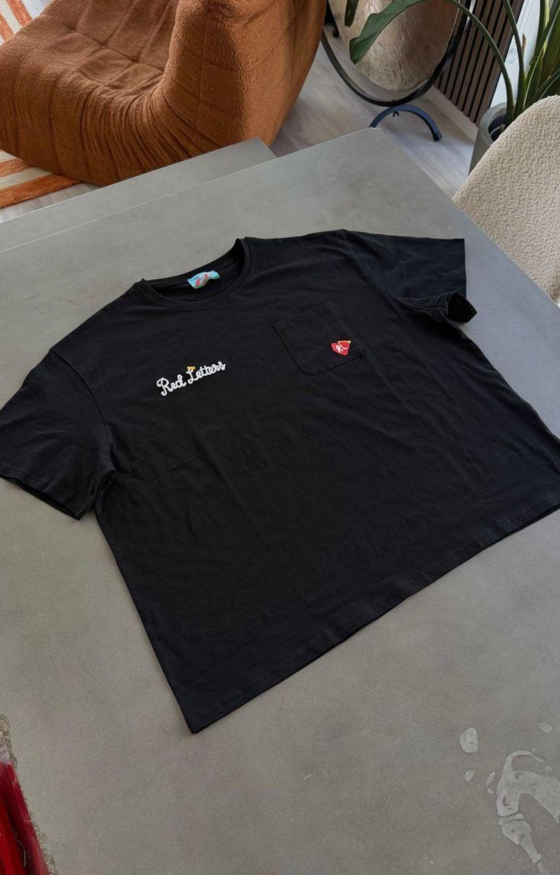 Red Letters Trust God Tee - Black