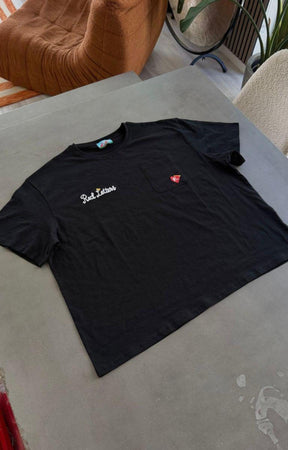 Red Letters Trust God Tee - Black