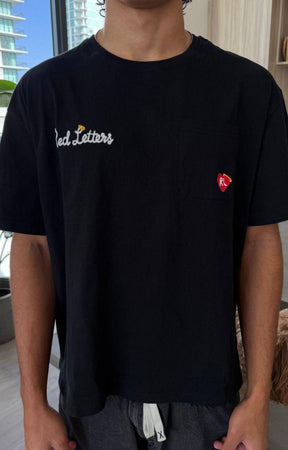 Red Letters Trust God Tee - Black