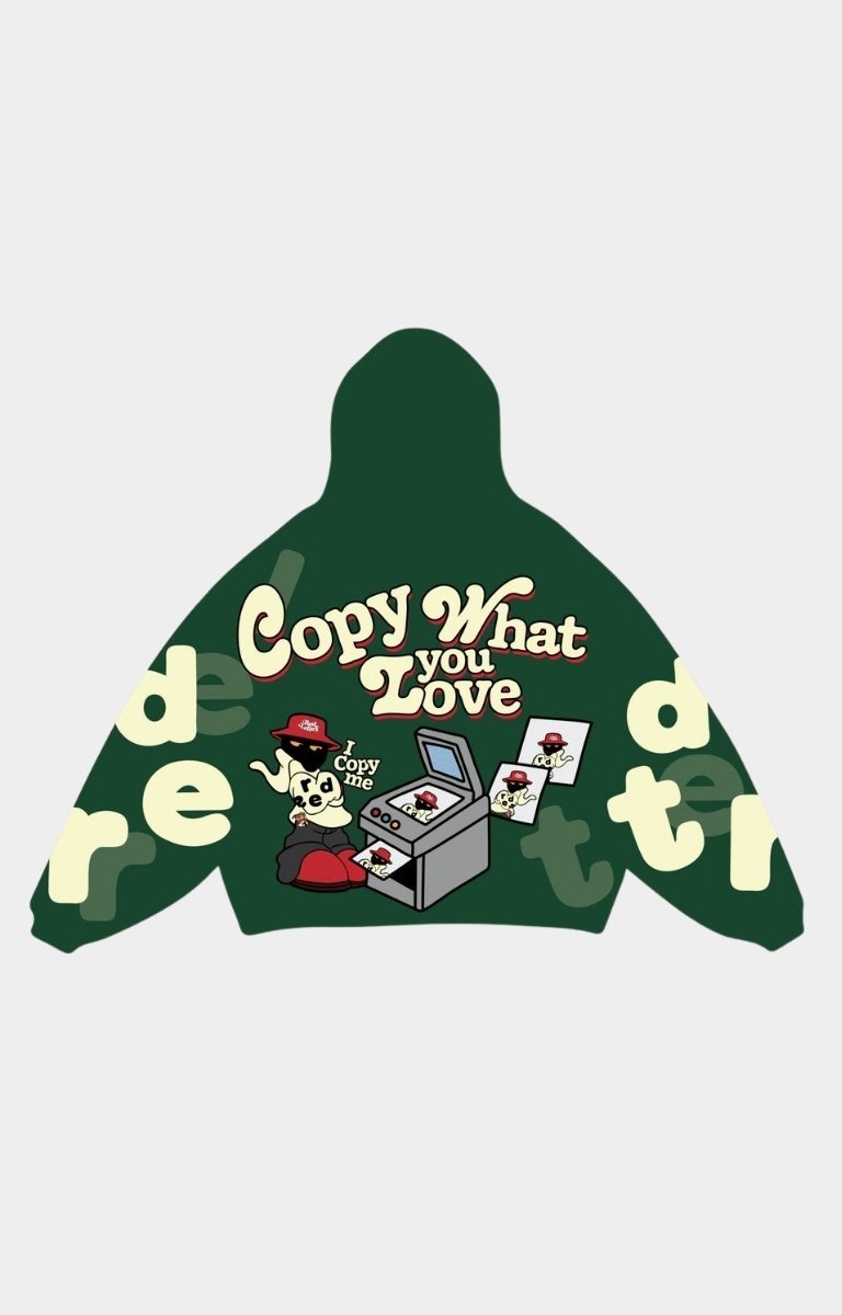 Oversized baggy sleeve fit on Red Letters hoodie