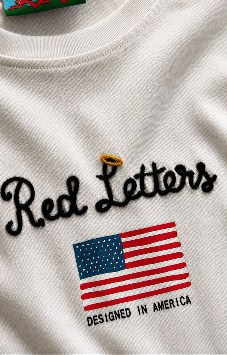 Red Letters The Wild West Tee - Slightly Oversized White Tee