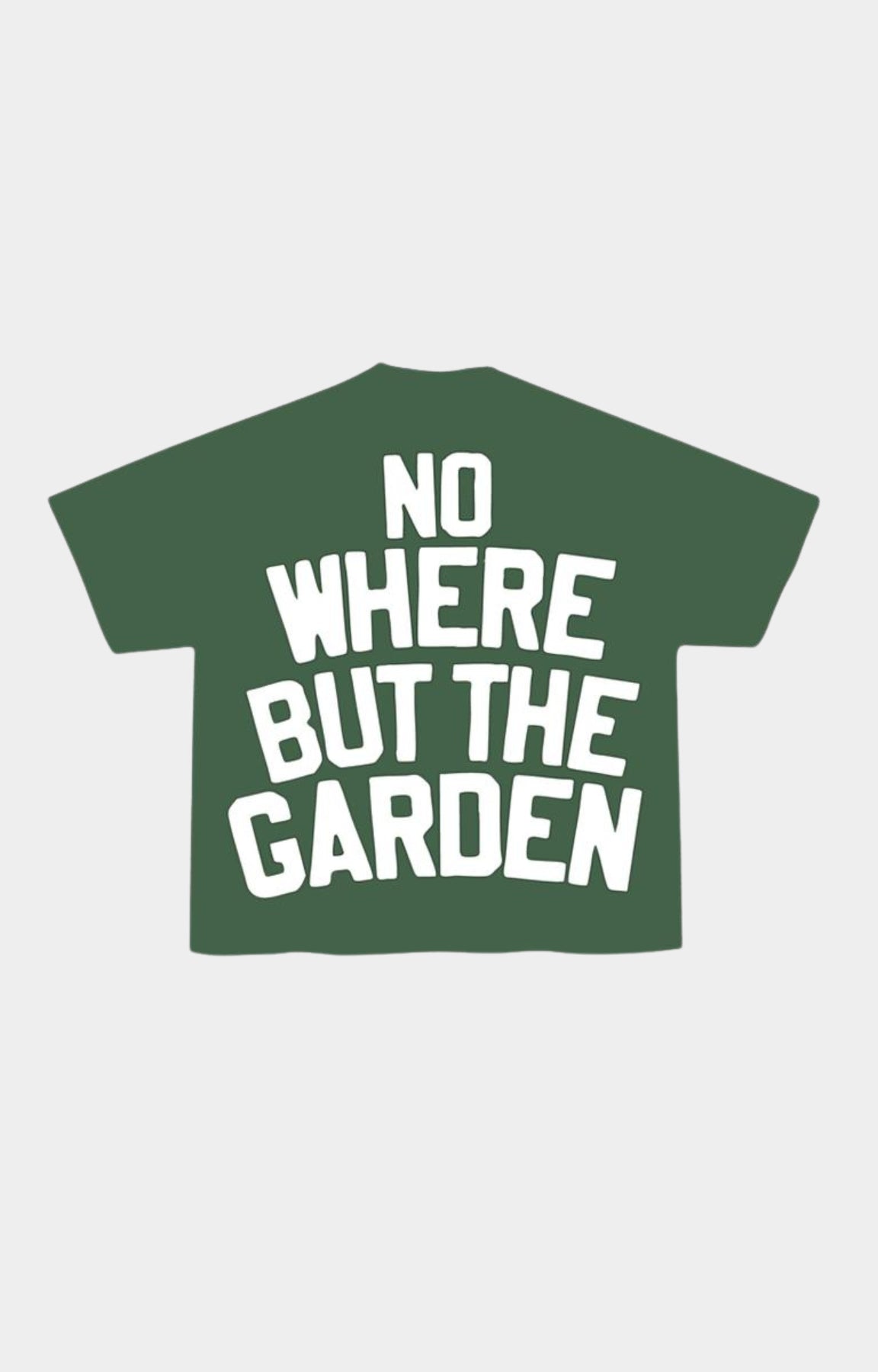 Relaxed fit green Red Letters crew neck t shirt.