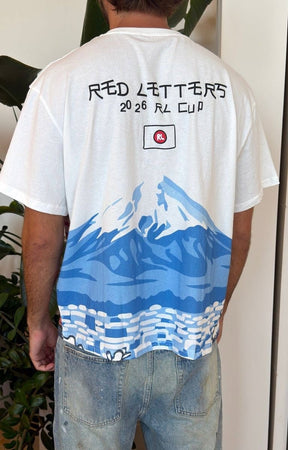 Red Letters Japan Fuji Tee White - Slightly Oversized Tee