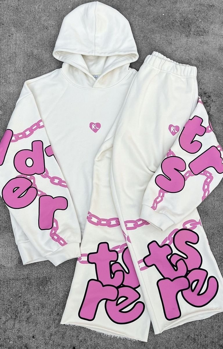 Red Letters Free Our Minds Pants styled with matching hoodie.