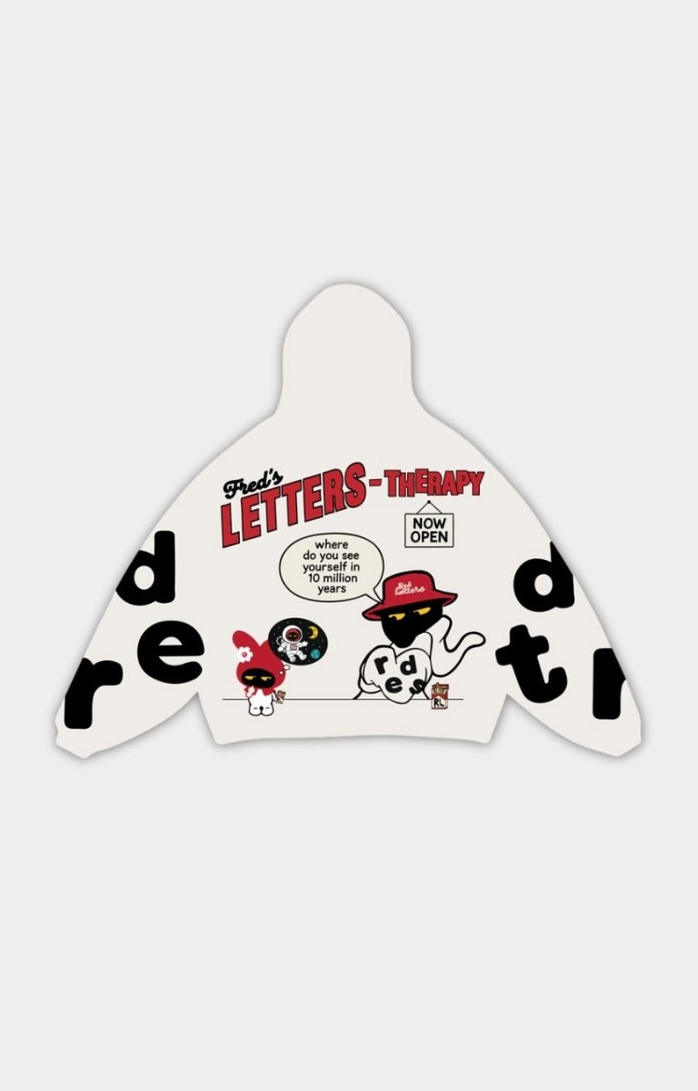 Red Letters Therapy Scattered Hoodie | Heavyweight Oversized Streetwear